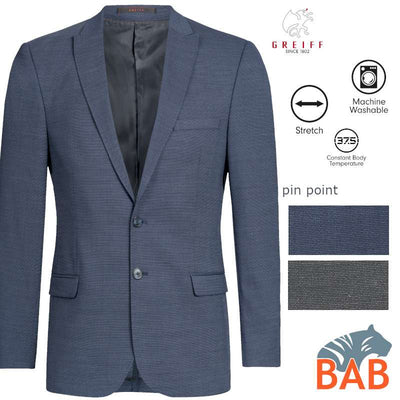 Greiff MODERN 1127 Herren Sakko, Slim Fit, Pinpoint