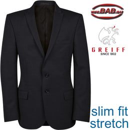 Greiff MODERN 1127 Herren Sakko, Slim Fit, schwarz, hellgrau, dunkelblau