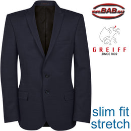 Greiff MODERN 1127 Herren Sakko, Slim Fit, schwarz, hellgrau, dunkelblau