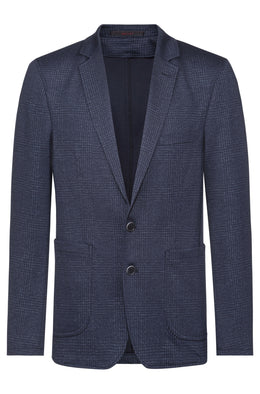 Greiff Casual 1139 Herren Jerseysakko, glencheck Regular Fit