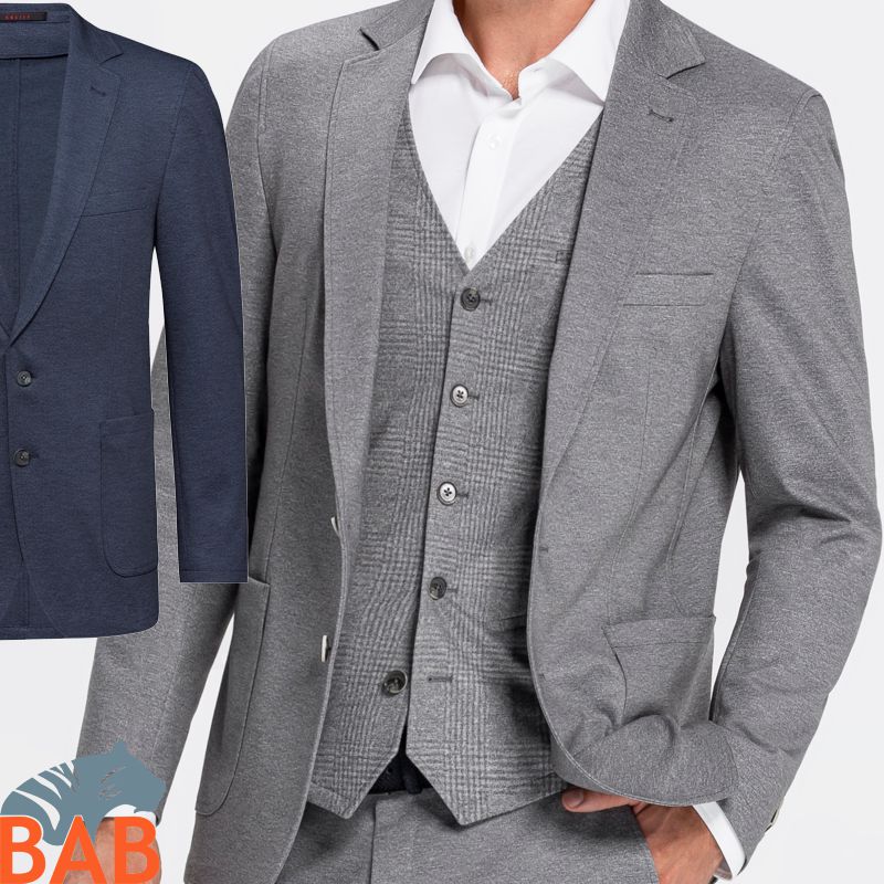 Greiff Casual 1139 Herren Jerseysakko, meliert, Regular Fit