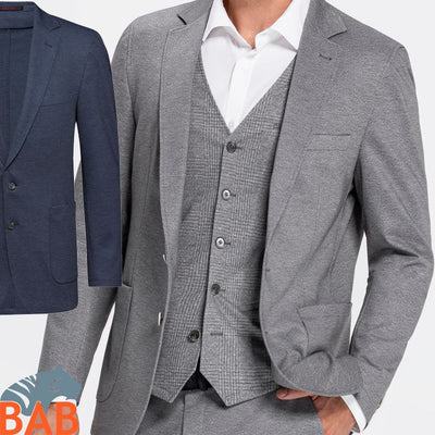 Greiff Casual 1139 Herren Jerseysakko, meliert, Regular Fit