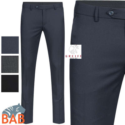 Greiff  Basic 1317 Herrenhose Slim Fit, schwarz, marine, anthrazit