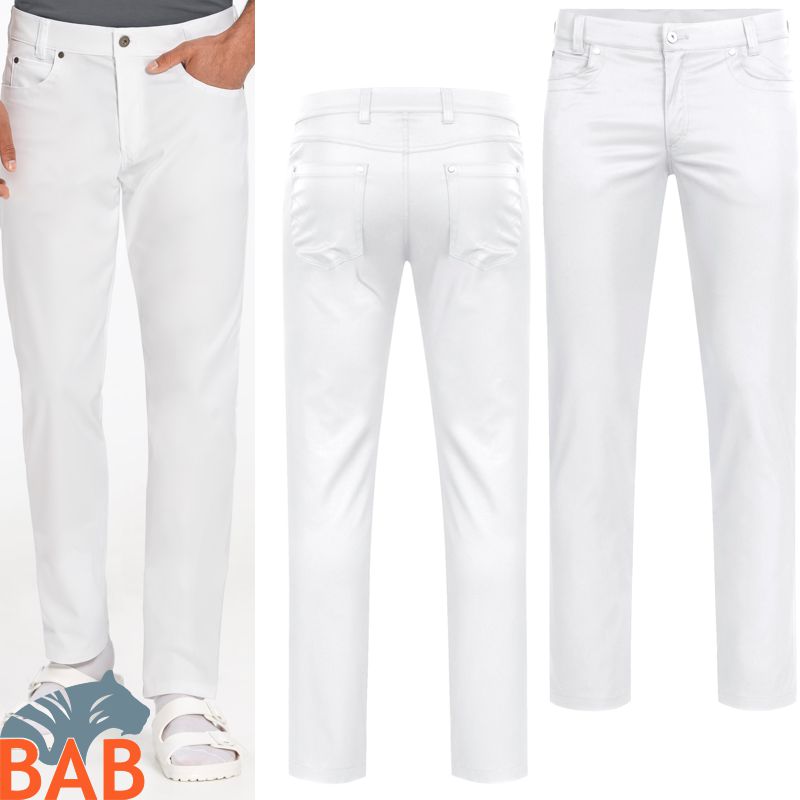 Greiff Care 1318 Herrenhose Five-Pocket Form, Regular Fit, weiss