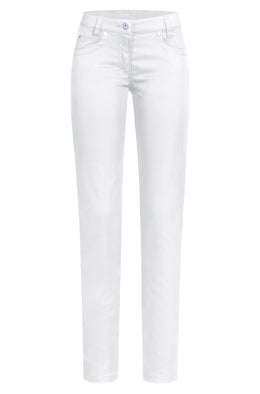 Greiff Care 1372 Five Pocket Damenhose Regular Fit, weiß