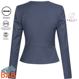 Greiff Modern 1427 Damen-Kurzblazer  Slim Fit, schwarz, hellgrau, dunkelblau