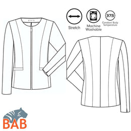 Greiff Modern 1429 Damen Blazer Regular Fit , pinpoint mit Reißverschluss