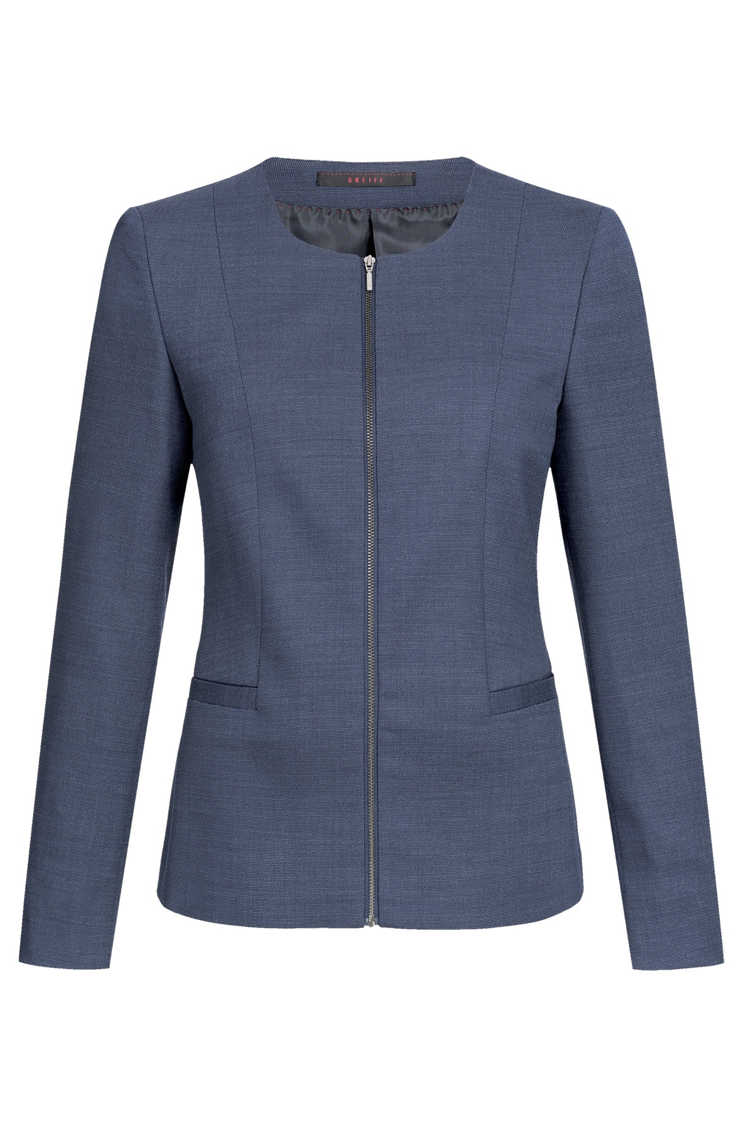 Greiff Modern 1429 Damen Blazer Regular Fit , pinpoint mit Reißverschluss