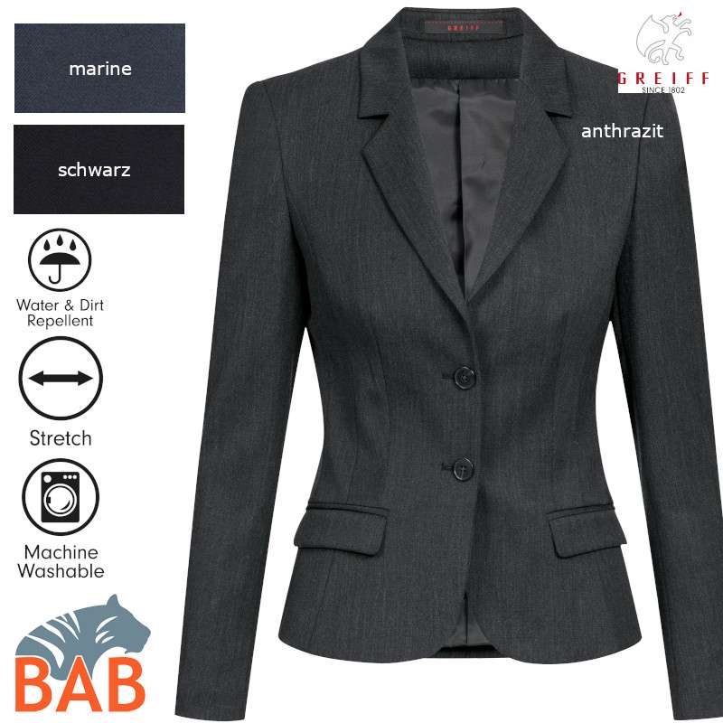 Greiff Basic 1434 Damen-Blazer, Slim Fit