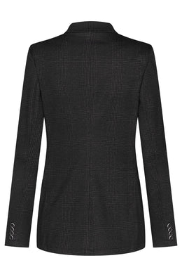 Greiff Casual 1449 Jersey-Damen Blazer, Regular Fit, glencheck