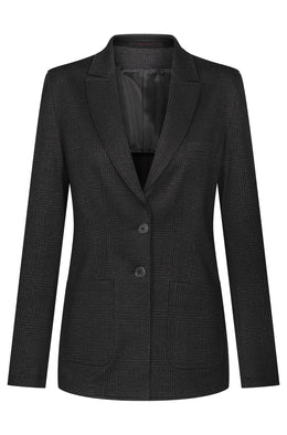 Greiff Casual 1449 Jersey-Damen Blazer, Regular Fit, glencheck