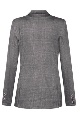 Greiff Casual 1449 Jersey-Damen Blazer, Regular Fit, glencheck