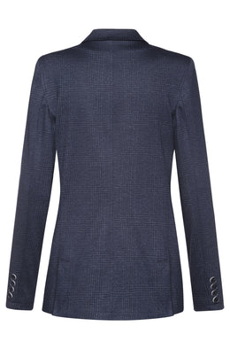 Greiff Casual 1449 Jersey-Damen Blazer, Regular Fit, glencheck
