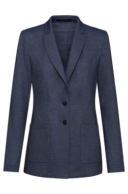 Greiff Casual 1449 Jersey-Damen Blazer, Regular Fit, meliert