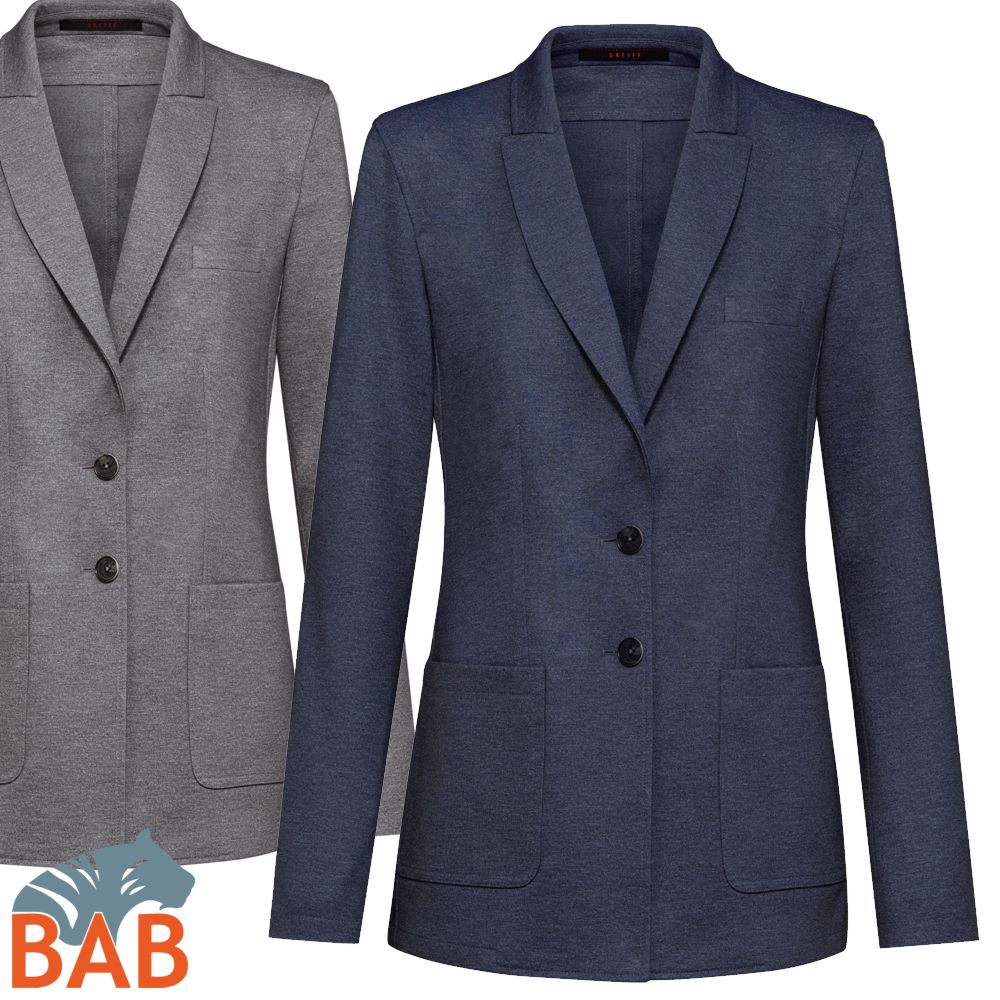 Greiff Casual 1449 Jersey-Damen Blazer, Regular Fit, meliert