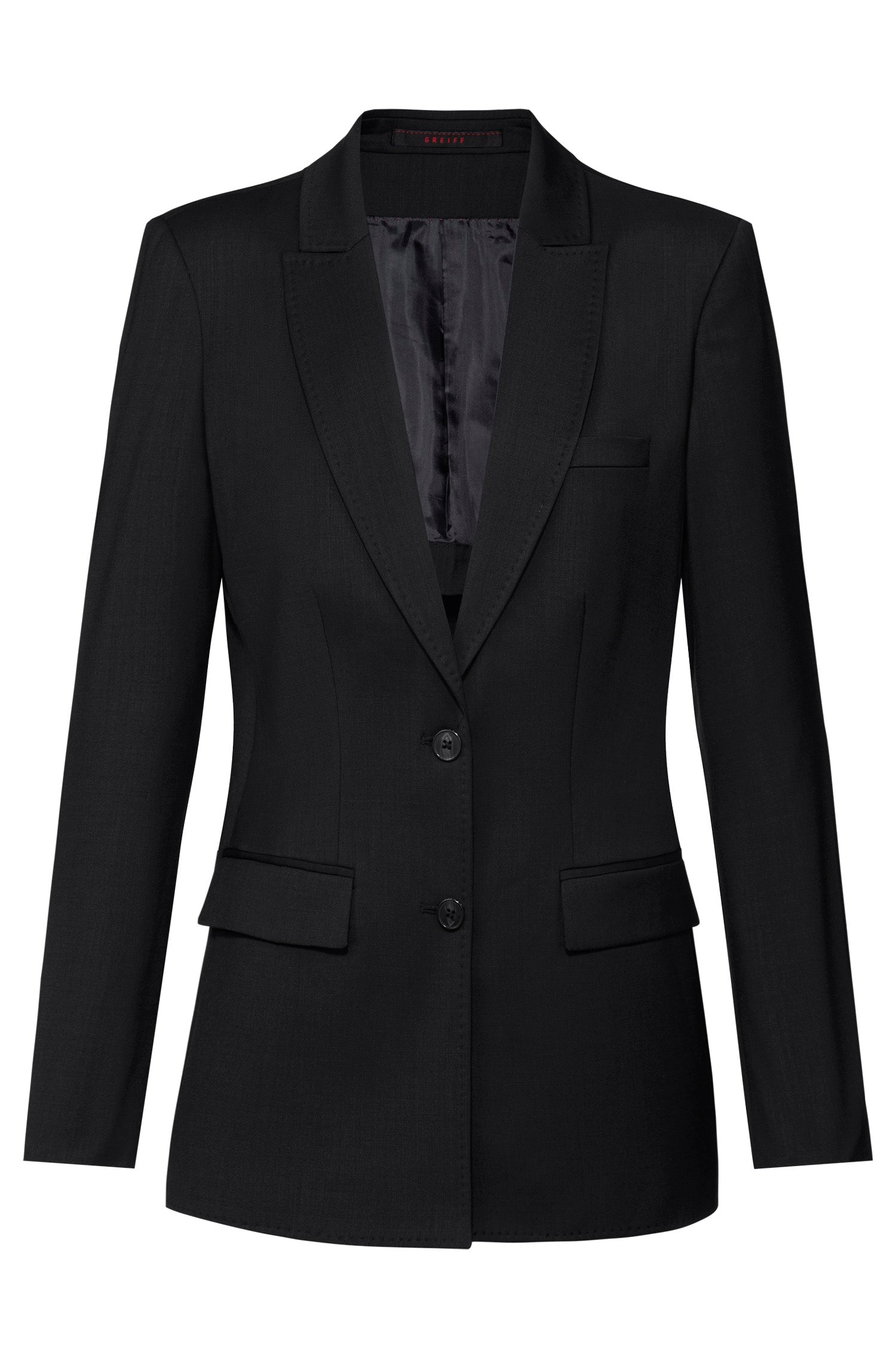 Greiff Modern 1451 Damen Langblazer Regular Fit, schwarz, dunkelblau, hellgrau