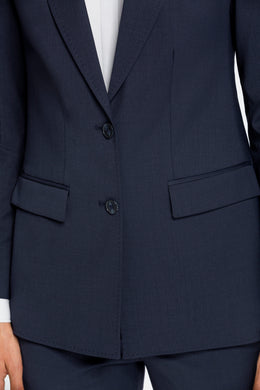 Greiff Modern 1451 Damen Langblazer Regular Fit, schwarz, dunkelblau, hellgrau