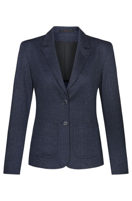 Greiff Casual 1460 Jersey-Damen Kurzblazer, Regular Fit, glencheck