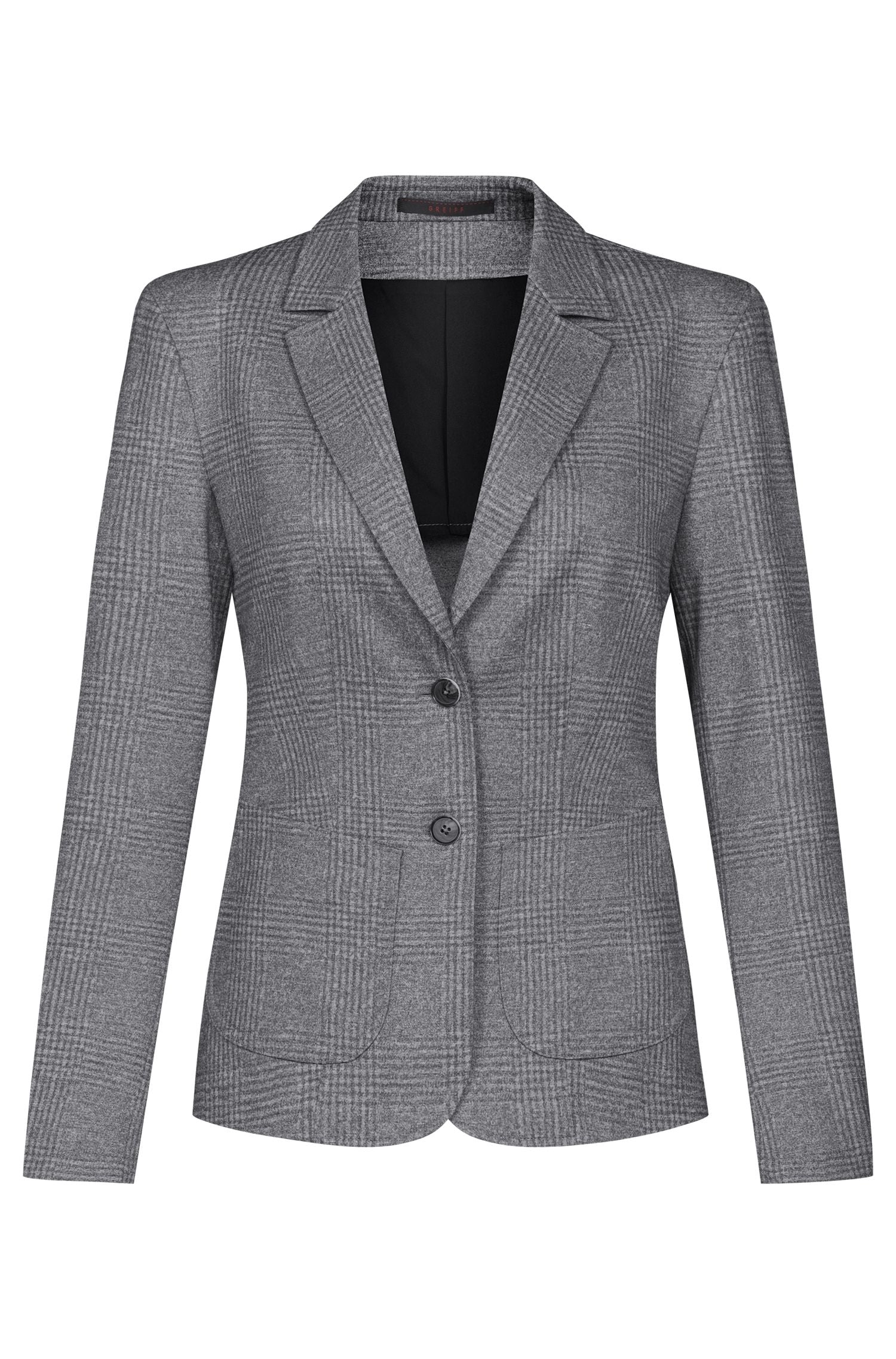 Greiff Casual 1460 Jersey-Damen Kurzblazer, Regular Fit, glencheck