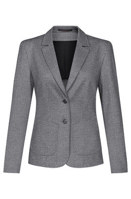 Greiff Casual 1460 Jersey-Damen Kurzblazer, Regular Fit, glencheck
