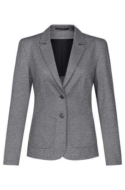Greiff Casual 1460 Jersey-Damen Kurzblazer, Regular Fit, glencheck