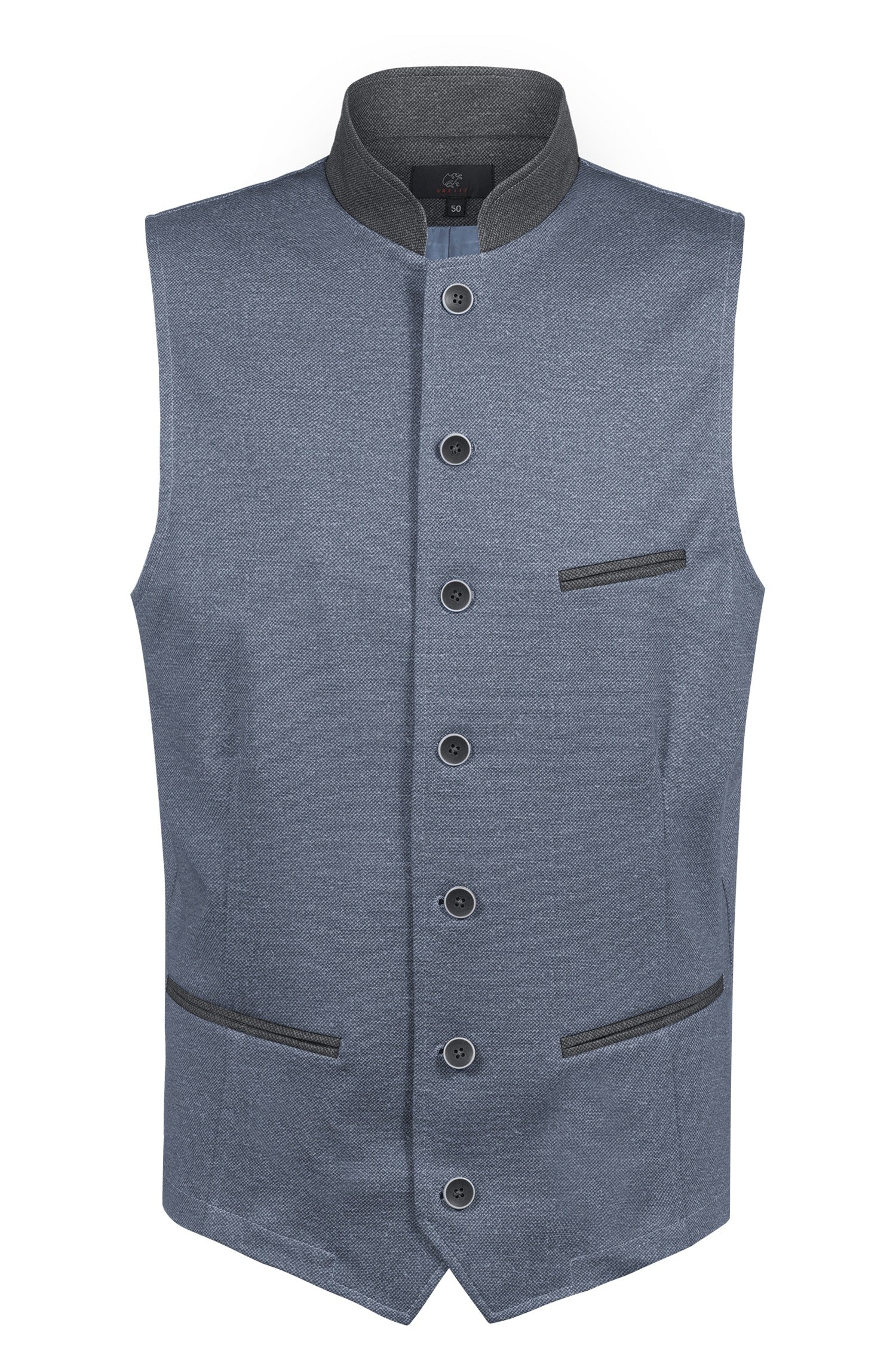 Greiff Landhaus 16000 Herren-Jerseyweste, Regular Fit, blau