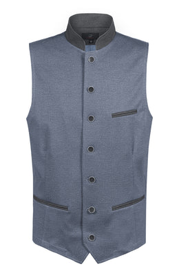 Greiff Landhaus 16000 Herren-Jerseyweste, Regular Fit, blau