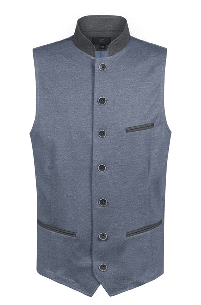 Greiff Landhaus 16000 Herren-Jerseyweste, Regular Fit, blau