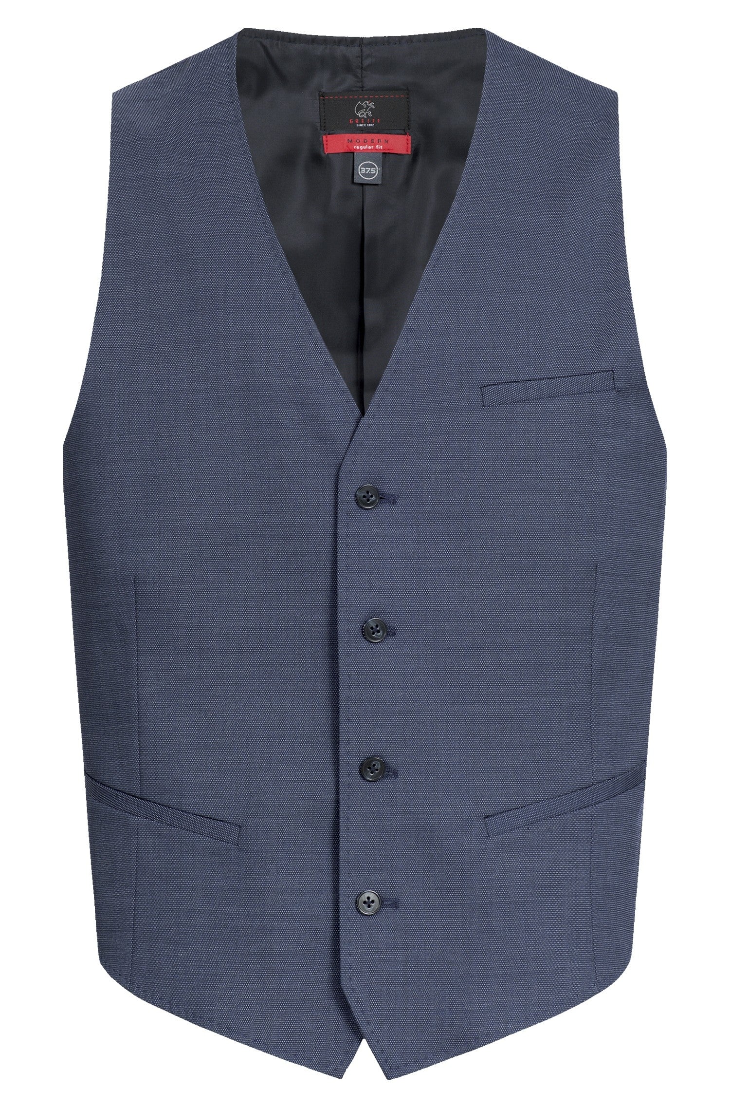 Greiff Modern 1614 Herren Weste Regular Fit, Stretch, pinpoint