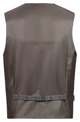 Greiff Service 1617 Herren Weste Regular Fit, glencheck taupe