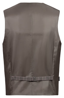 Greiff Service 1617 Herren Weste Regular Fit, glencheck taupe