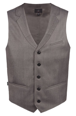 Greiff Service 1617 Herren Weste Regular Fit, fischgrät