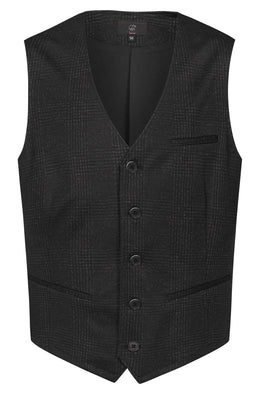 Greiff Casual 1631 Herren Jerseyweste glencheck Regular Fit