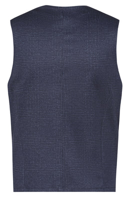 Greiff Casual 1631 Herren Jerseyweste glencheck Regular Fit