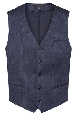 Greiff Casual 1631 Herren Jerseyweste glencheck Regular Fit