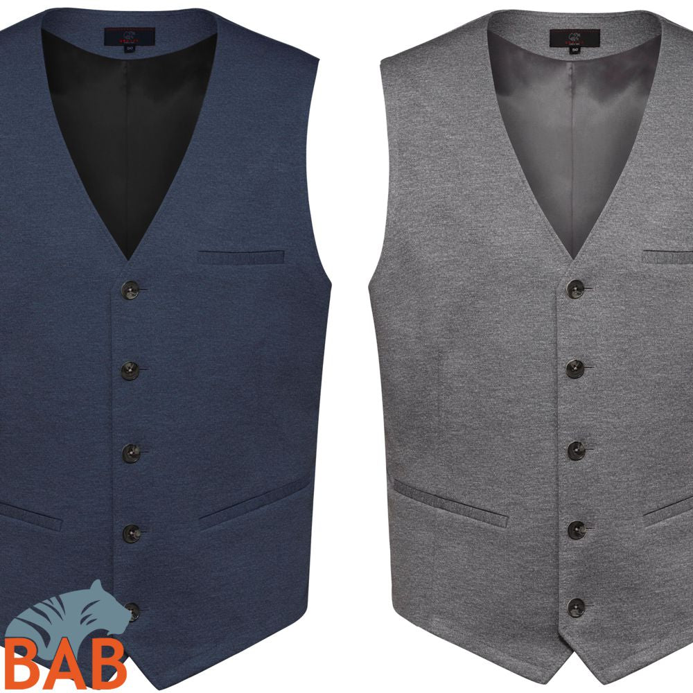 Greiff Casual 1631 Herren Jerseyweste meliert Regular Fit