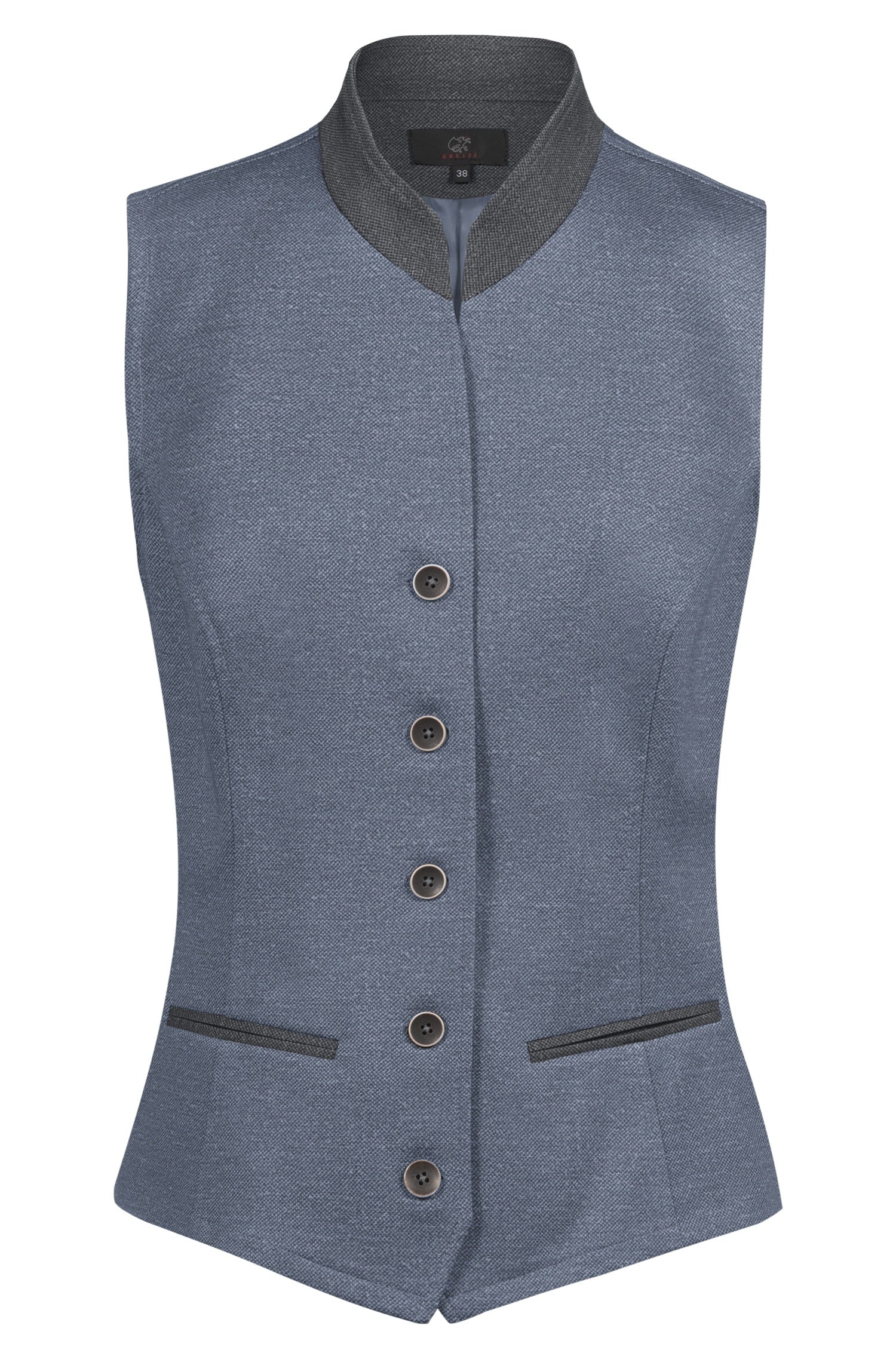 Greiff Landhaus 17000 Damen-Jerseyweste, blau,bRegular Fit