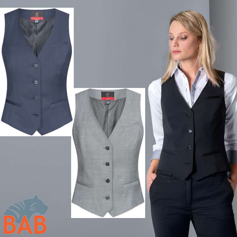 Greiff  MODERN 17141 Damen-Weste in Regular Fit , schwarz, hellgrau, dunkelblau