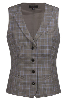 Greiff Service 1715 Damen Weste Regular Fit, Glencheck blau