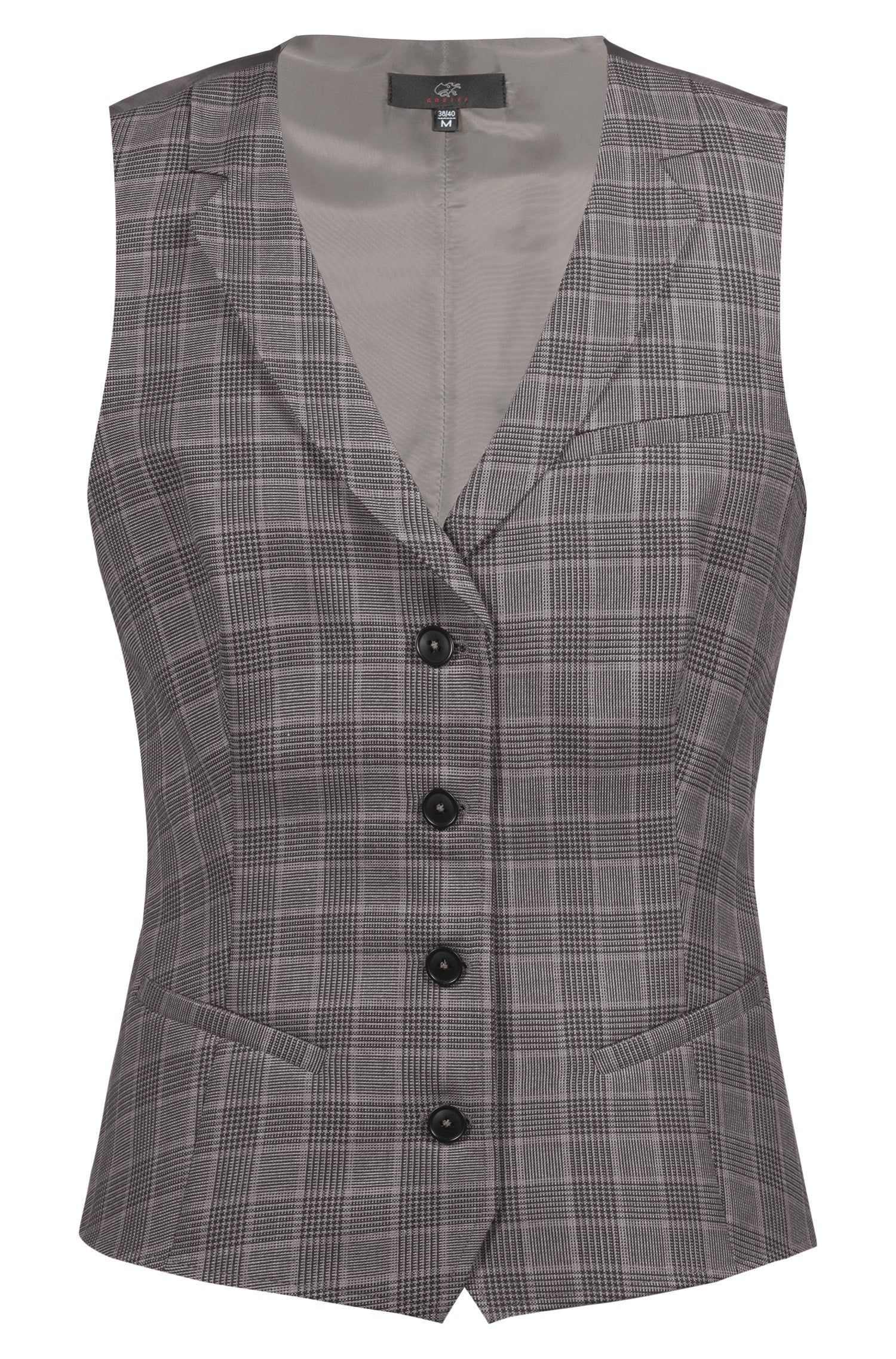 Greiff Service 1715 Glencheck-Damen Weste Regular Fit