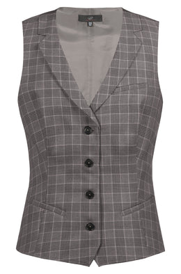 Greiff Service 1715 Glencheck-Damen Weste Regular Fit
