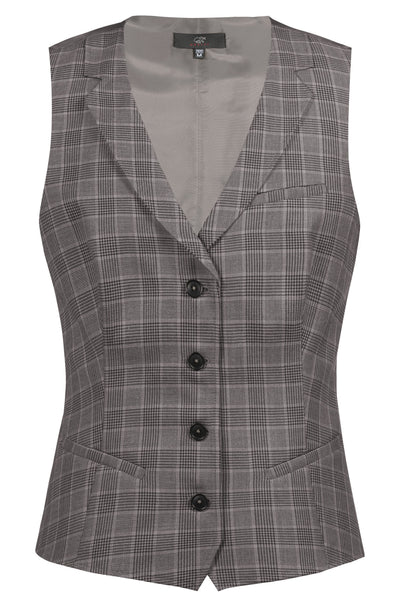 Greiff Service 1715 Glencheck-Damen Weste Regular Fit