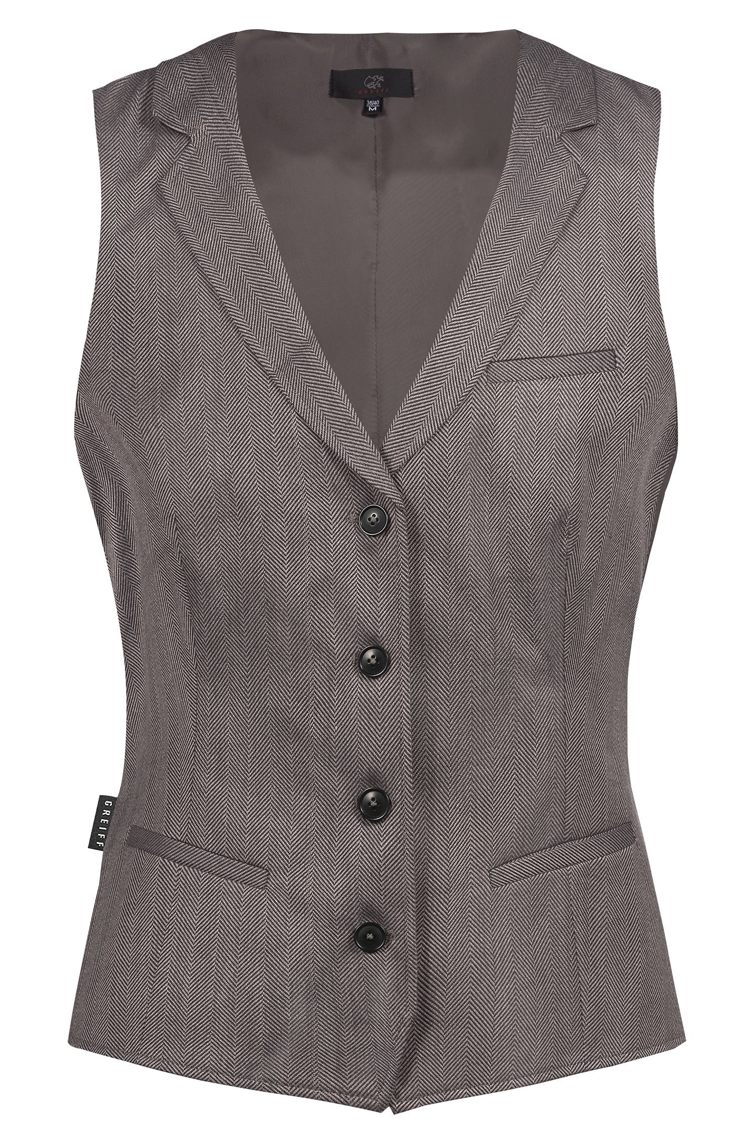 Greiff Service 1715 Damen Weste Regular Fit, fischgrät