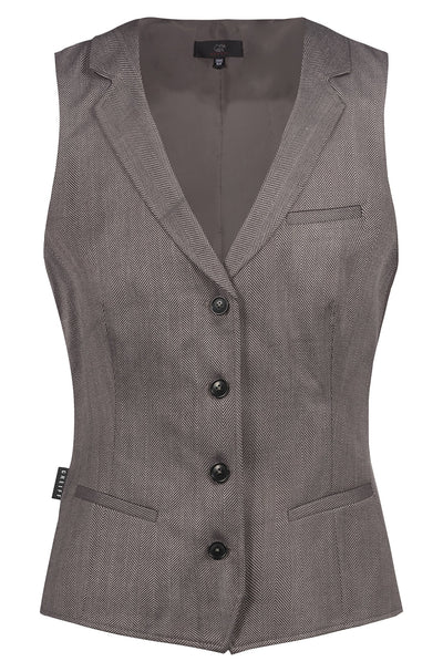 Greiff Service 1715 Damen Weste Regular Fit, fischgrät