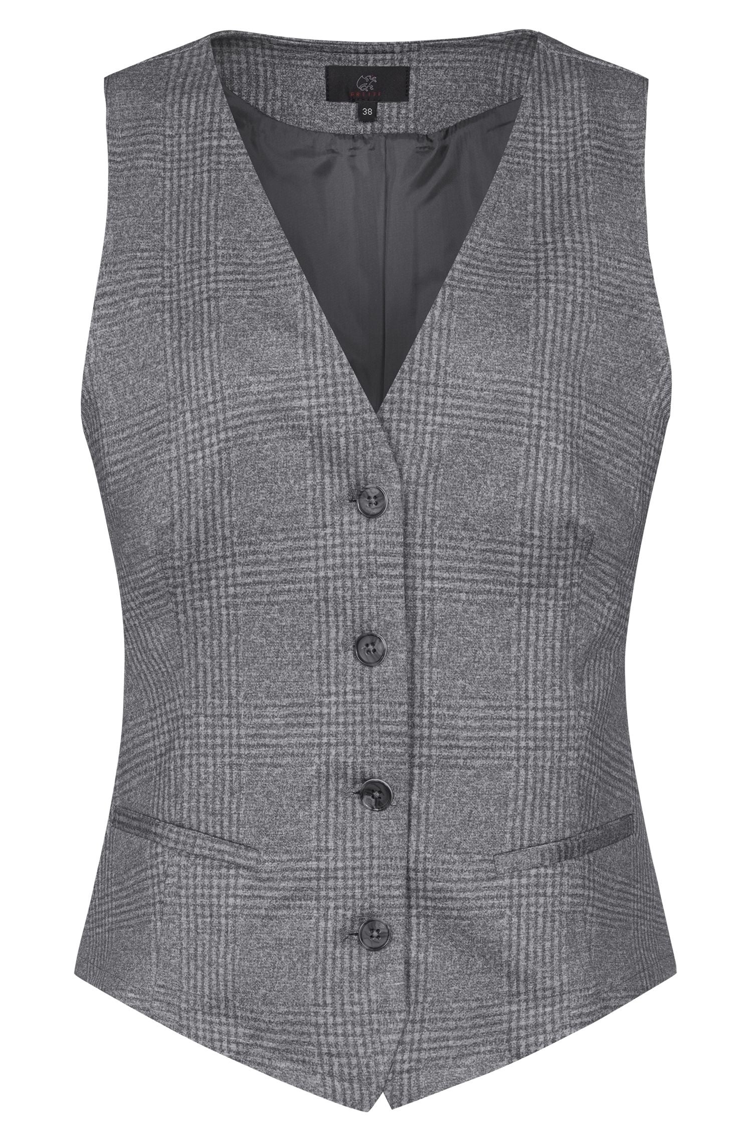 Greiff Casual 1722 Damen-Jerseyweste  glencheck Regular Fit