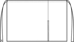 Greiff 4015 Bistroschürze mit Gehschlitz links 100x100 cm