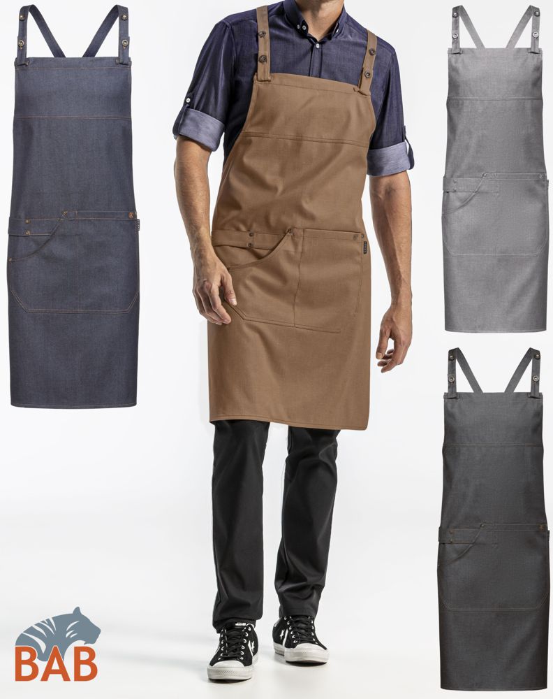Greiff 4040 Latzschürze denim Stretch