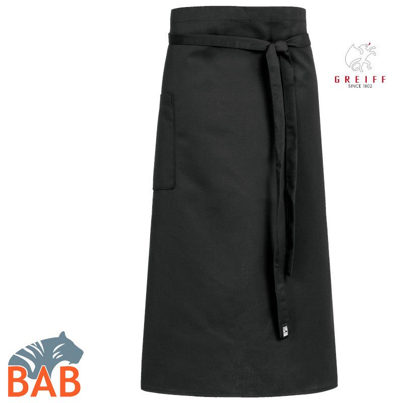 Greiff 4126 Bistro-Schürze 100x80 cm in schwarz und taupe