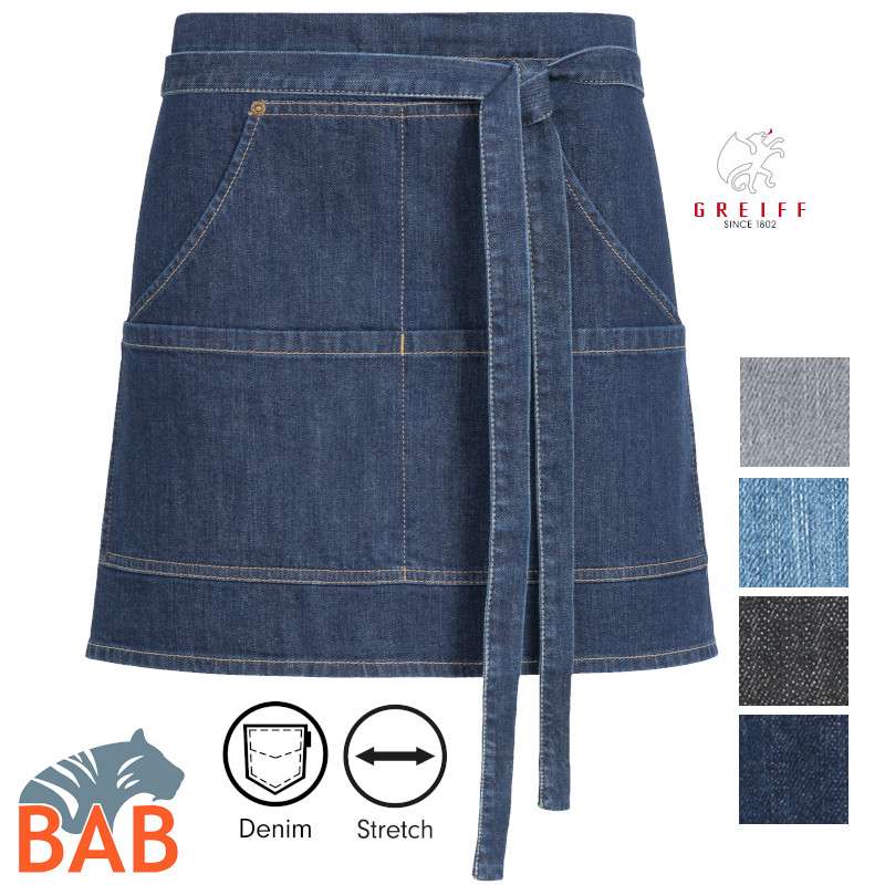 Greiff 4141 Vorbinder kurz denim Stretch