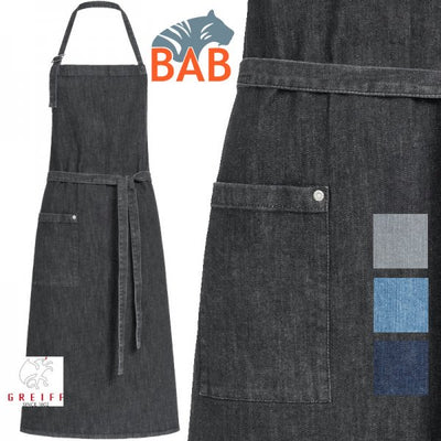 Greiff 4412 Latzschürze denim Stretch